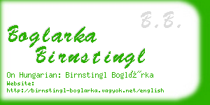 boglarka birnstingl business card